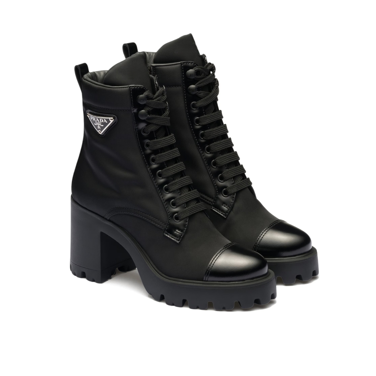 Prada Re Nylon And Leather Booties Black 1T239N 3Lfu F0002 F 085