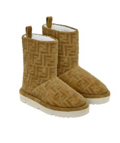 Alternative view of Fendi Apres Chic Brown Ff Chamois Low Boots 8T8606Asa1F0C23