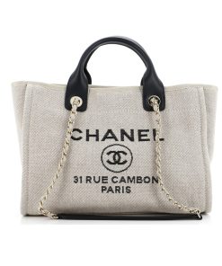 Chanel Deauville Shopping Tote Bag Grey 37Cm