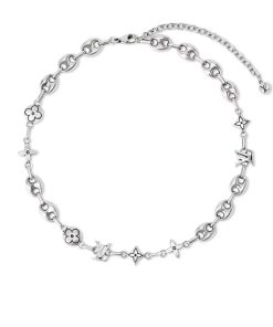 Louis Vuitton Lv Sailor Medium Chain Necklace Silver M03189