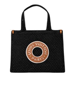 Louis Vuitton Onthego MM Raffia Black 37Cm