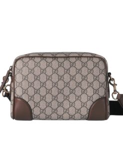 Alternative view of Gucci Gg Emblem Small Crossbody Bag Grey And Dark Brown 23Cm