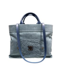 Alternative view of Chanel Paris Book Tote Two Way Shoulder Bag Denim Blue 35Cm