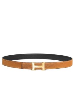 Alternative view of Hermes Mini H Belt Bucket And Reversible Leather Strap Black Brown 24Mm H079645Cc06