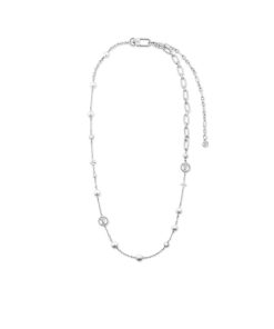 Louis Vuitton Lv Mix Chains Necklace Silver M02516