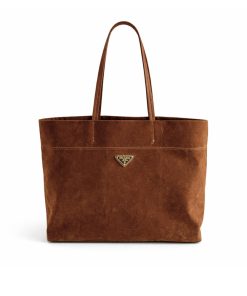 Alternative view of Prada Suede Tote Bag Cocoa Brown 37Cm