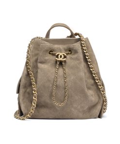 Chanel 25 Medium Size Backpack Gold Metal Brown 23Cm As5600 B18799 Nacaa