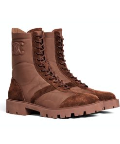 Alternative view of Celine Margaret Boot In Nylon And Suede Brown 365115243C 04Db