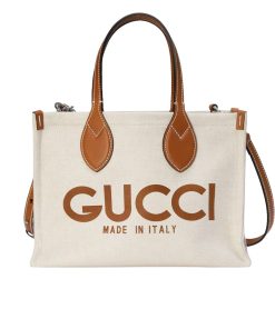 Alternative view of Gucci Medium Tote Bag With Gucci Print Beige 28Cm 772144 Facul 8451