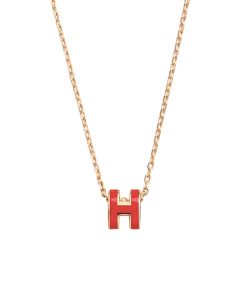 Alternative view of Hermes Mini Pop H Pendant Red And Gold H147992F 12