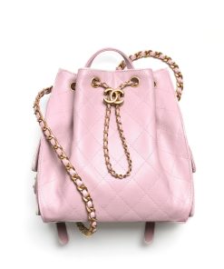 Chanel 25 Medium Size Backpack Grain Effect And Gold Metal Pink 23Cm As5600 B20304 U3645