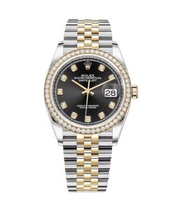 Alternative view of Rolex Oyster Perpetual Datejust Silver Diamond 36mm 116243