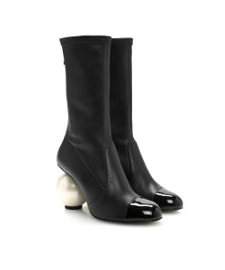 Alternative view of Chanel Mid Boots Smooth Leather Black G46776 B22203 94305