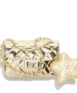 Alternative view of Chanel Mini Flap Bag Star Coin Purse Yellow Gold 21Cm AS4646 B14873 NT671