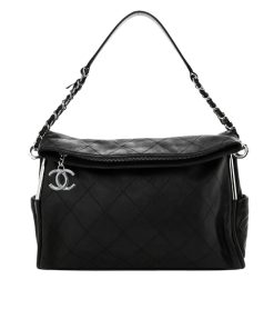 Alternative view of Chanel Ultimate Soft Hobo Bag Silver Hardware Black 38Cm