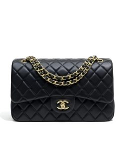 Alternative view of Chanel Classic 11.12 Gold Tone Metal Black 30Cm