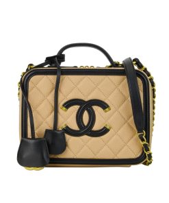 Alternative view of Chanel CC Filigree Medium Vanity Case Beige 21Cm