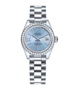Rolex Lady Datejust 28 Ice Blue Dial Platinum Diamond 28Mm 279136Iblsrdp