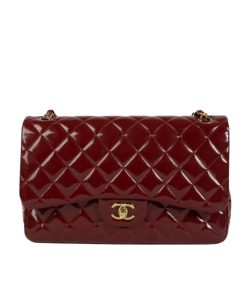 Alternative view of Chanel Medium Classic Double Flap Bag Burgundy 25Cm
