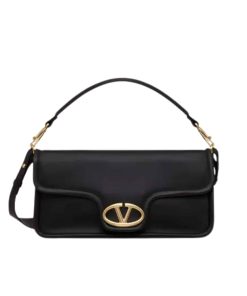 Alternative view of Valentino Garavani Vlogo 1960 Nappa Leather Shoulder Bag Black 28Cm 4W0B0N48Zfj 0No