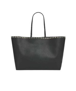 Alternative view of Valentino Garavani Rockstud Grainy Tote Bag Black 35Cm 4W2B0B70Vsf 0No
