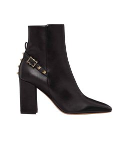 Valentino Garavani Rockstud Nappa Ankle Boot Black 1W2S0Fh5Nap 0No