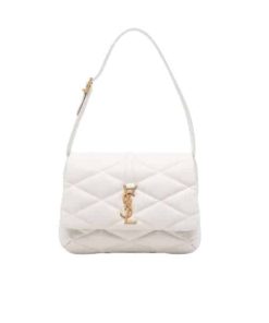 Alternative view of Saint Laurent Le 57 Quilted Leather Shoulder Bag White 27Cm