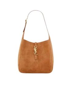 Alternative view of Saint Laurent Small Le 5 À 7 Supple In Suede Brown 22Cm 7139381U80W2102