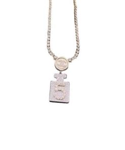 Alternative view of Chanel Resin Crystal Cc No 5 Perfume Bottle Necklace