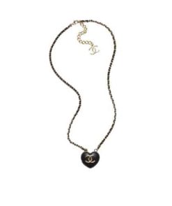 Chanel And Gold Metal Necklace Ab9463 B09327 Nk812