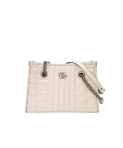 Alternative view of Gucci Gg Marmont Small Tote Bag White 26.5Cm 681483 Um8Bn 9022