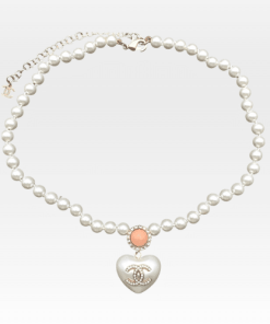 Alternative view of Chanel Cc Heart Pearl Necklace
