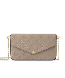 Louis Vuitton Felicie Pochette Monogram Bag Beige 21Cm M82609