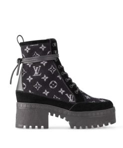 Alternative view of Louis Vuitton Laureate Platform Desert Boot Black 1Ac7M0