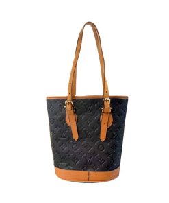 Louis Vuitton Bucket Tote Monogram Shadow Calfskin Black 26Cm