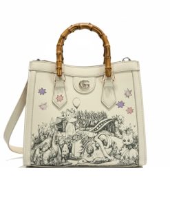 Alternative view of Gucci Yuko Higuchi Diana Medium Tote Bag White 27Cm 853226 Aageu 1709