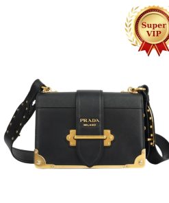 [Super Vip 1:1] Prada Cahier Shoulder Bag Black 19Cm