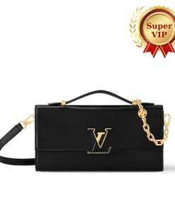 [Super Vip 1:1] Louis Vuitton Wallet On Chain Capucines Black 23Cm M12143
